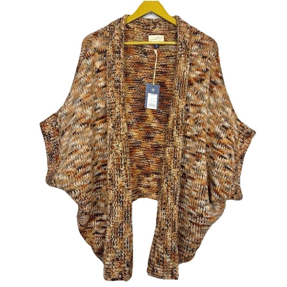 Universal Thread Crochet Open Shawl Sweater One Size Dolman Sleeve Missoni Style